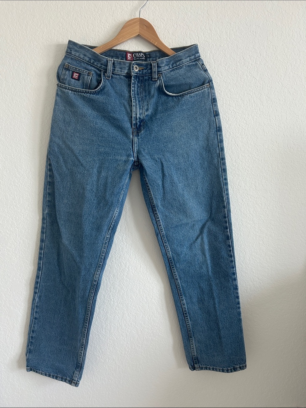 Vintage Chaps by Ralph Lauren Denim High-Rise Straight Leg Jeans - Blue Wash